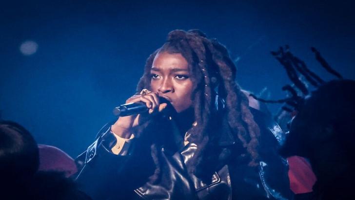 UK rapper Little Simz performing